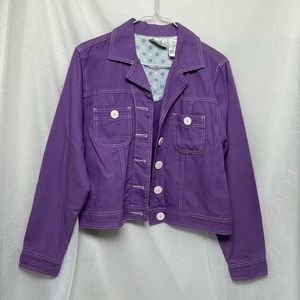 Bill Blass Vintage 80s Lilac Cropped Jacket